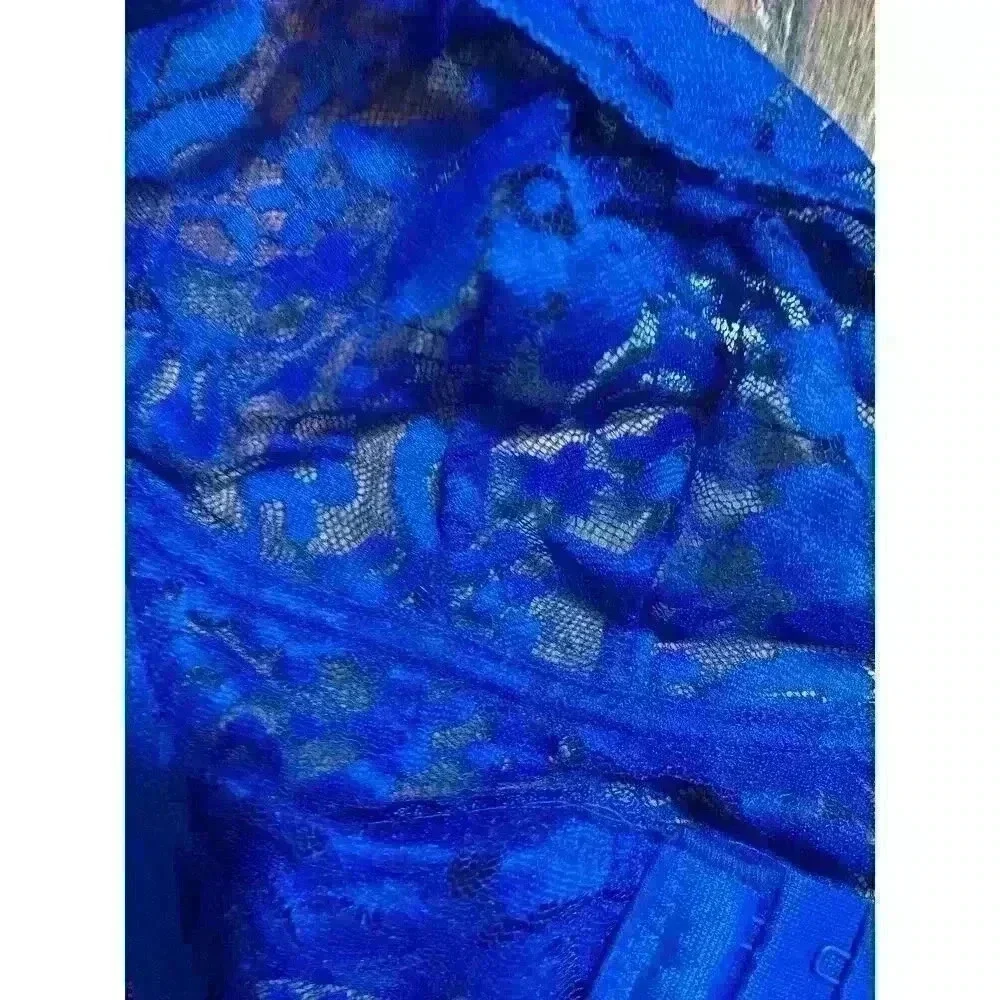 INC International Concepts‎ Women's Floral Lace Bralette, Cobalt Blue, Small - Picture 3 of 6
